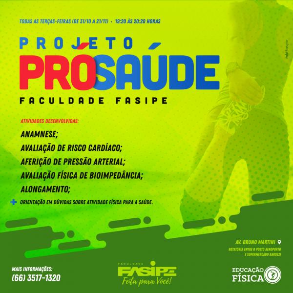 Projeto Pró-Saúde será desenvolvido todas as terças-feiras