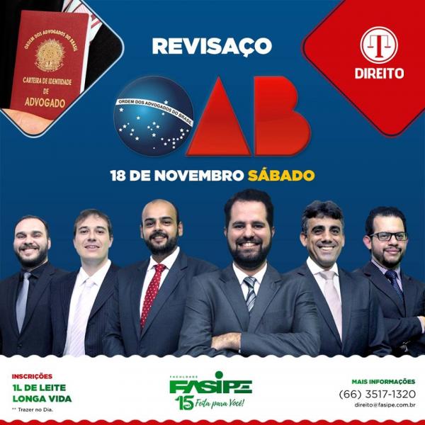Faculdade FASIPE realiza 2º Revisaço para OAB