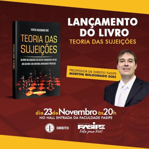 Livro Teoria das Sujeições será lançado na FASIPE