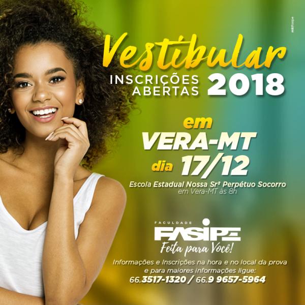 Faculdade FASIPE realiza vestibular itinerante em Vera