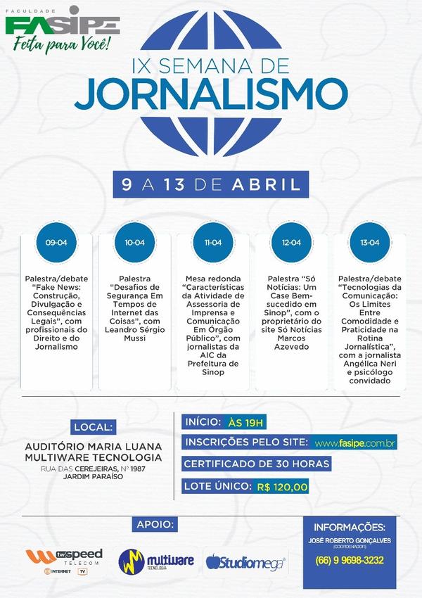 Semana de Jornalismo traz como tema No Mundo Web