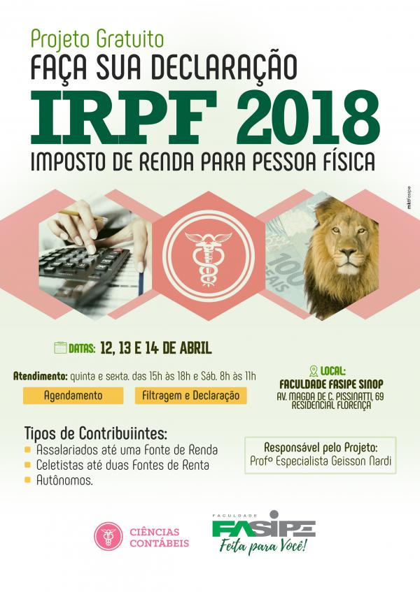 Curso de Ciência Contábeis realiza projeto gratuito para declaração de Imposto de Renda