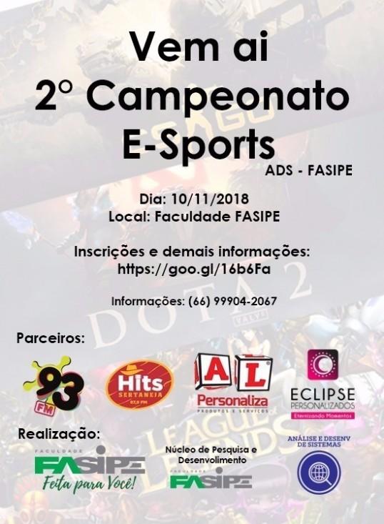 2° Campeonato E-Sports da Faculdade Fasipe
