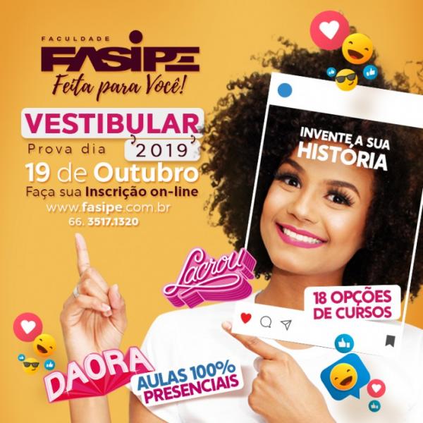 Faculdade FASIPE realiza provas do vestibular 2019/1 nesta sexta-feira (19)