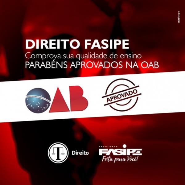 Acadêmicos e egressos de Direito da FASIPE são aprovados na OAB