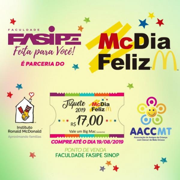 AGORA É HORA DE AJUDAR: ADQUIRA JÁ O SEU TIQUETE DO MCDIA FELIZ 2019