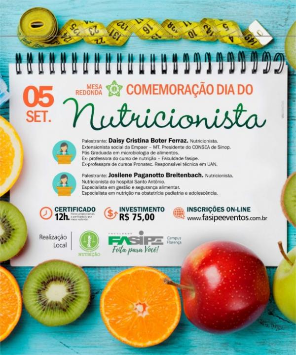 Curso de Nutrição promove Mesa Redonda em comemoração ao Dia do Nutricionista