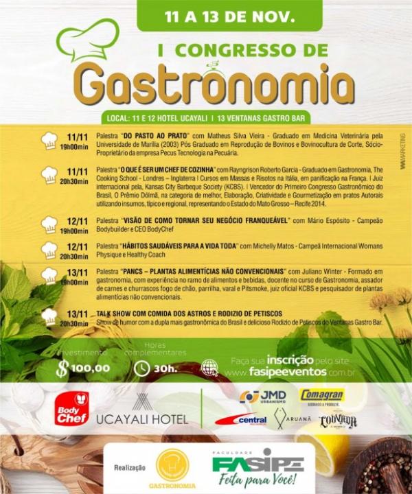 Vem aí o 1º Congresso de Gastronomia