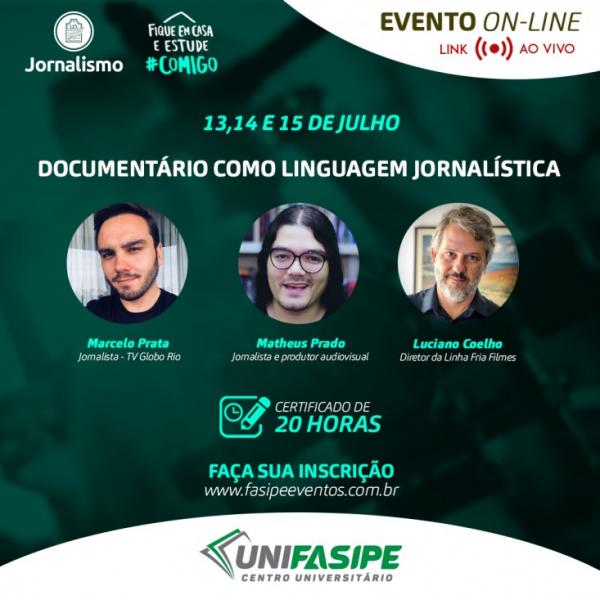Jornalismo promove ciclo de palestras com o tema Documentário