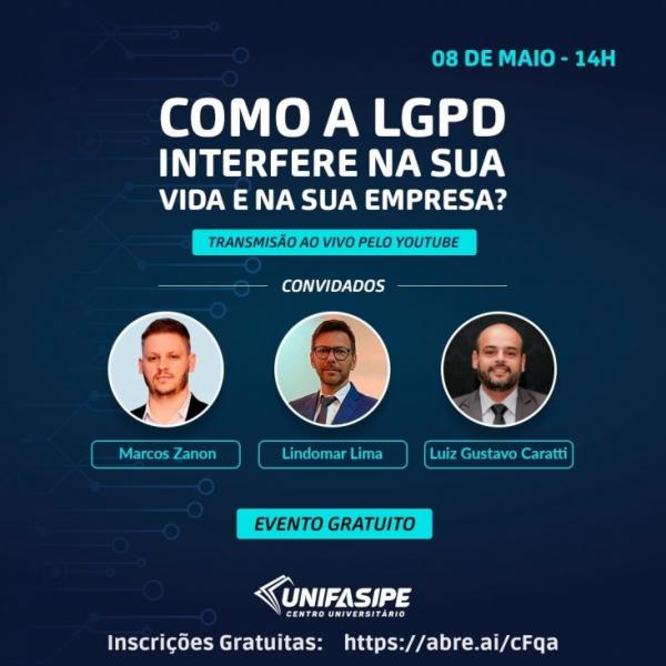 CURSO DE DIREITO UNIFASIPE REALIZA LIVE ABERTA AO PÚBLICO SOBRE LEI GERAL DE PROTEÇÃO DE DADOS 