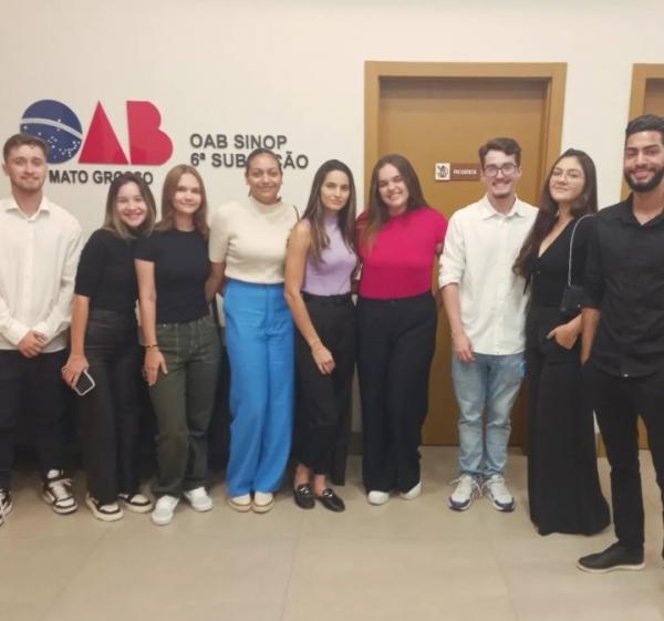 DIREITO E OAB: Acadêmicos do 1º e 5º semestre visitam subseção de Sinop e participam de palestras sobre Acidente de Trabalho
