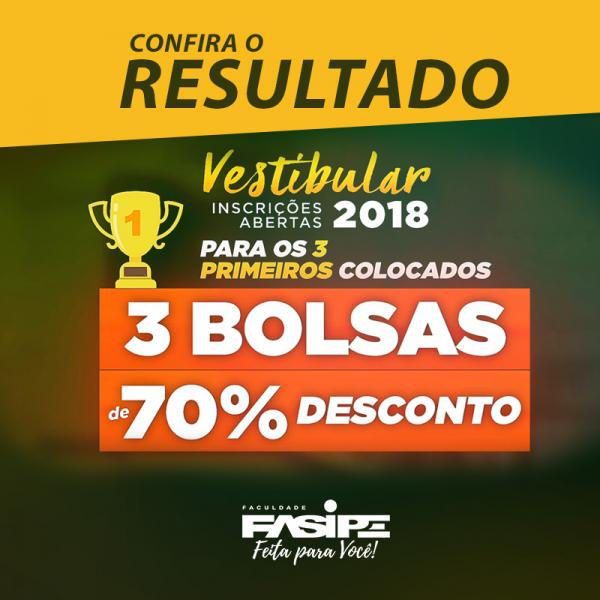 RESULTADO VESTIBULAR 2018 - FACULDADE FASIPE