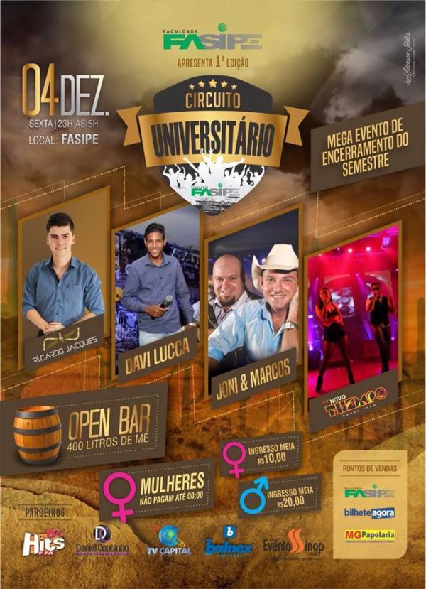 Fasipe promove sexta-feira 1º Circuito Universitário