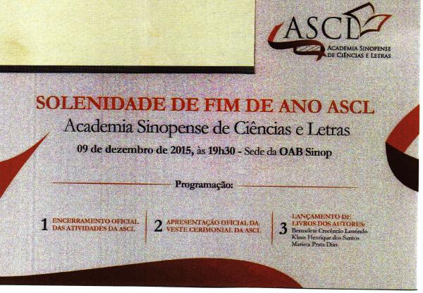 ASCL encerra o ano e acadêmico da Fasipe lança obra