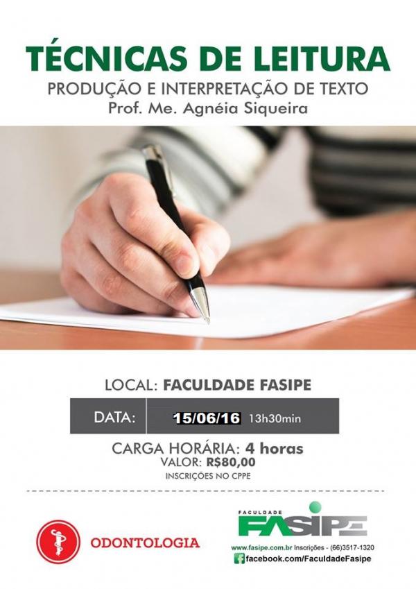 Odontologia promove minicurso sobre leitura