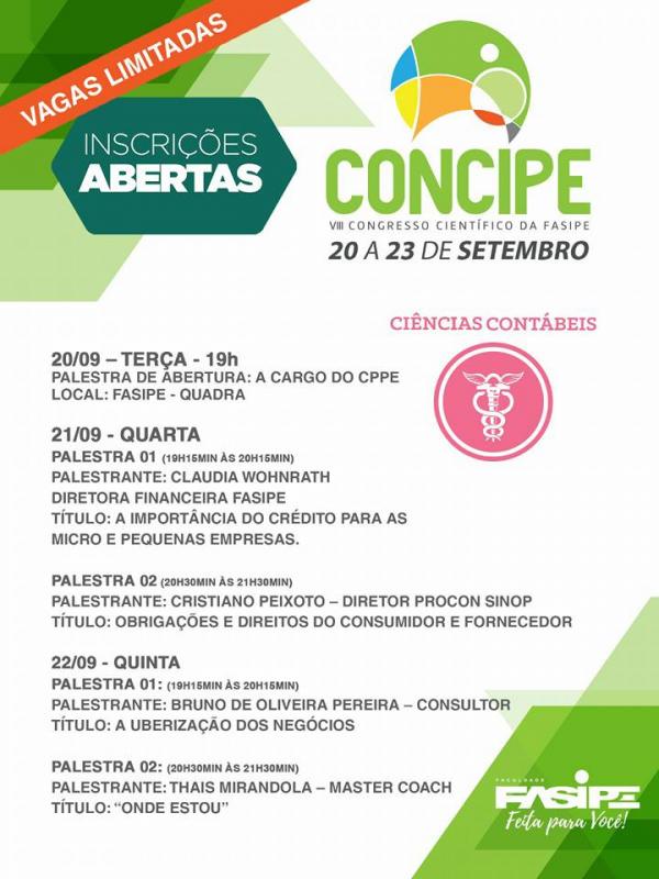 Programação de ADM e Contábeis contará com quatro palestras de profissionais renomados