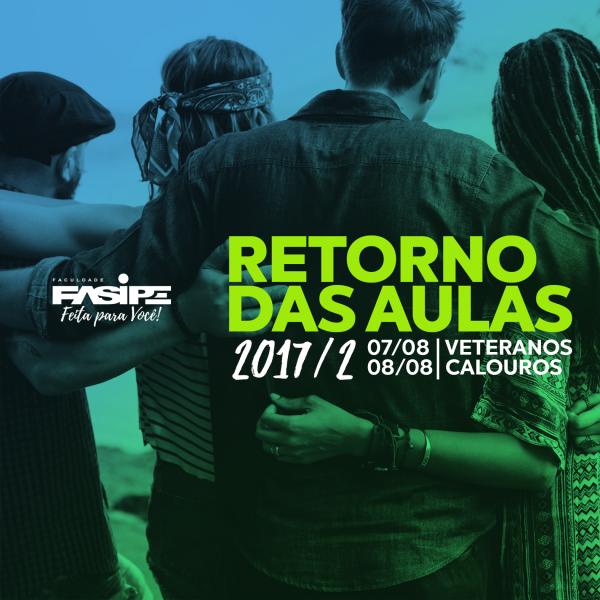 Início das aulas do segundo semestre de 2017